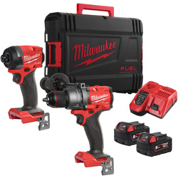 Milwaukee / Milwaukee M18FPP2A3-502X Fuel Gen4 Combi Drill and Impact Driver Kit 2 x 5.0Ah