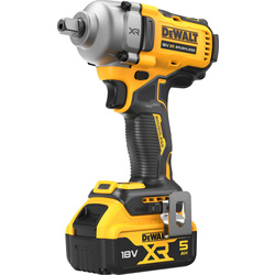 DeWalt / DeWalt 18V XR Brushless 1/2 Compact High Torque Wrench (812Nm)  (Detent Pin) 2 x 5.0Ah
